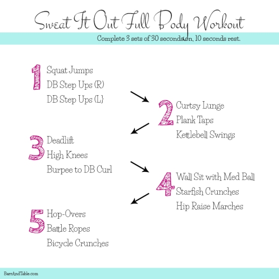 Sweat It Out Full Body Workout -- Barr & Table